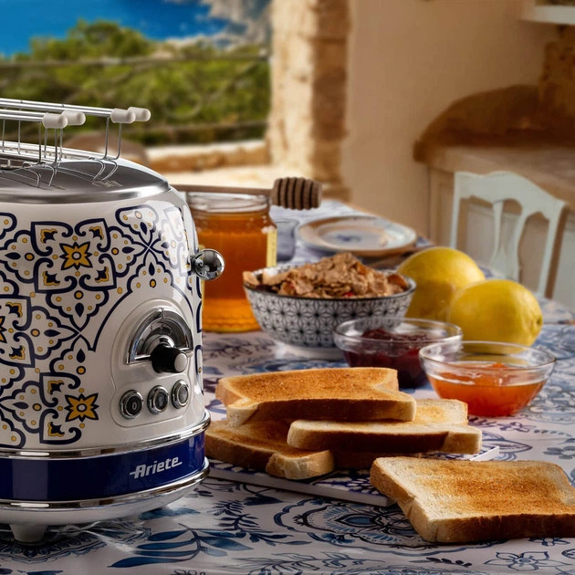 Тостер Ariete 155 CAPRI 810 Вт синий с белым Київ - зображення 2