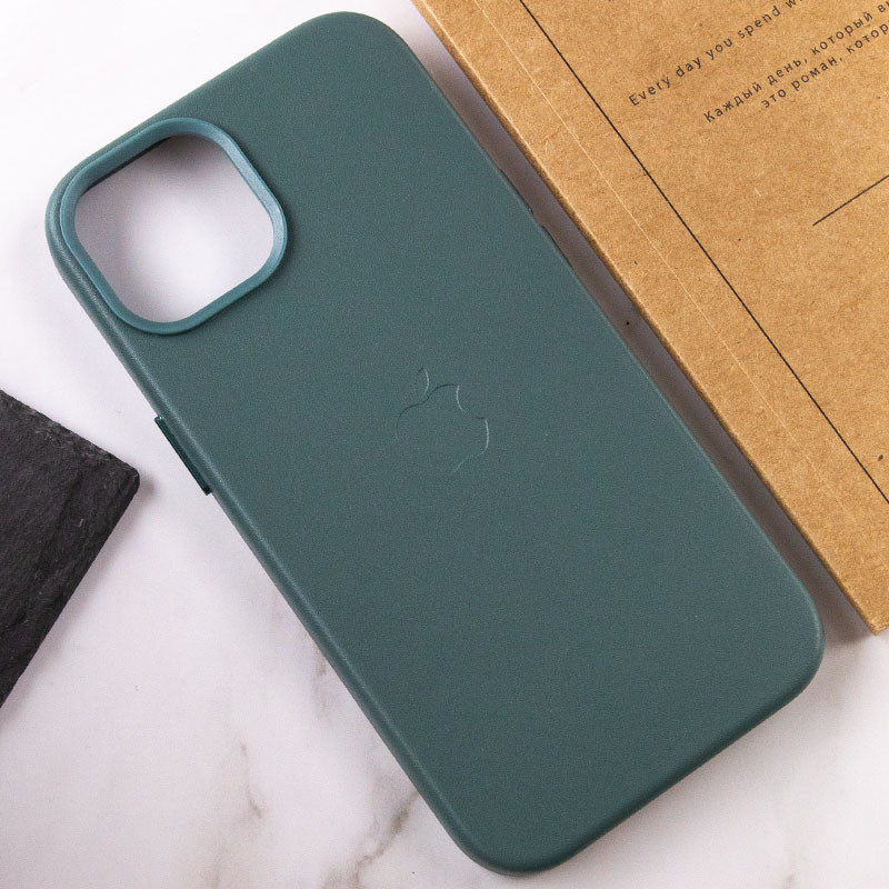 Кожаный чехол Leather Case (AA Plus) with Magnetic Fit для Apple iPhone 14 (6.1") Херсон - зображення 7