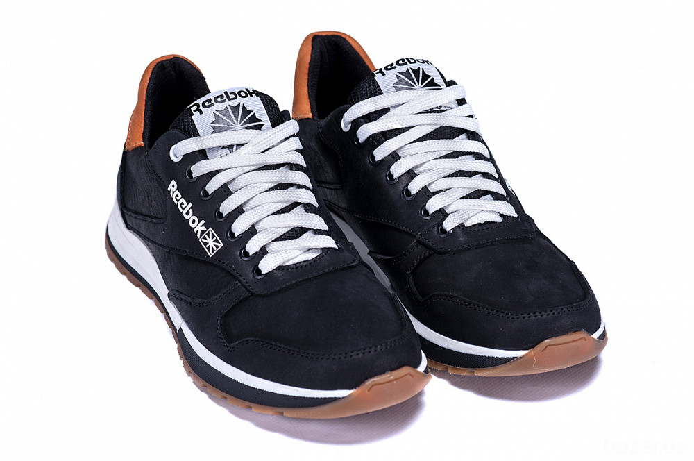 Мужские кожаные кроссовки  Rbk Classic Leather Trail  Black Киев - изображение 3