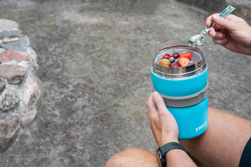 Термос пищевой Noveen TB963 Blue из нержавеющей стали 1325 мл Одеса - зображення 6