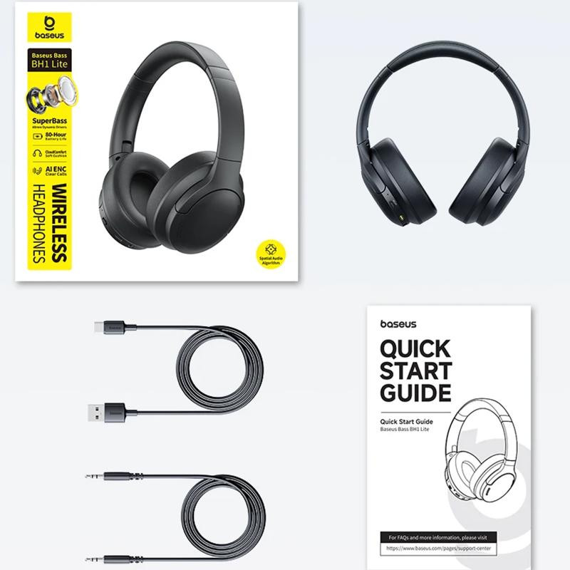 Накладные беспроводные наушники Baseus Bass BH1 Lite AI ENC (A0203C) Херсон - изображение 4
