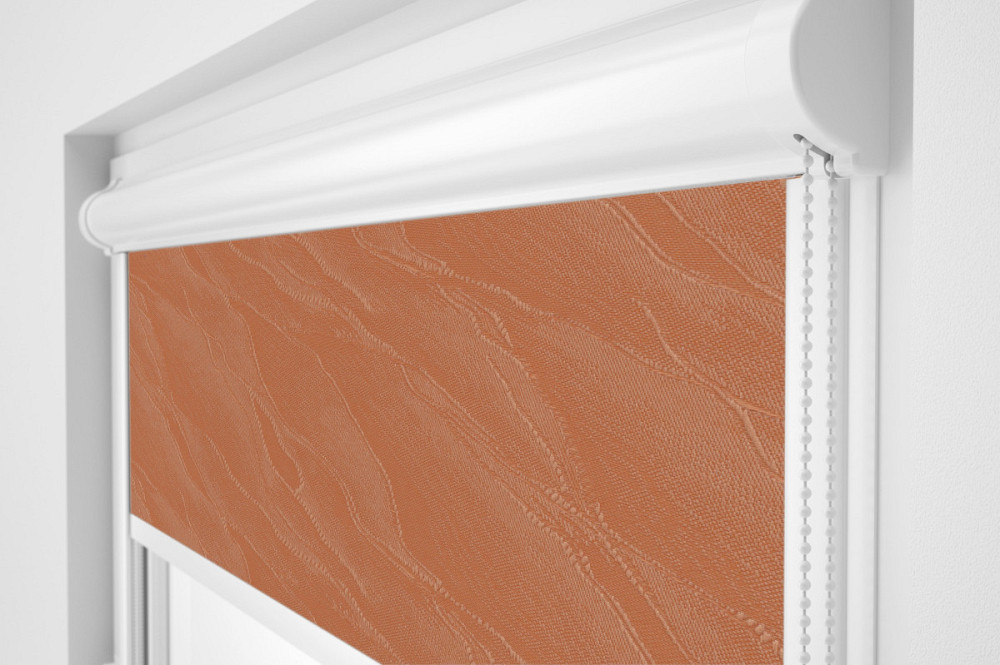 Рулонна штора Rolets Вода 2-1844-775 77.5x170 см закритого типу Теракотова Київ - зображення 1