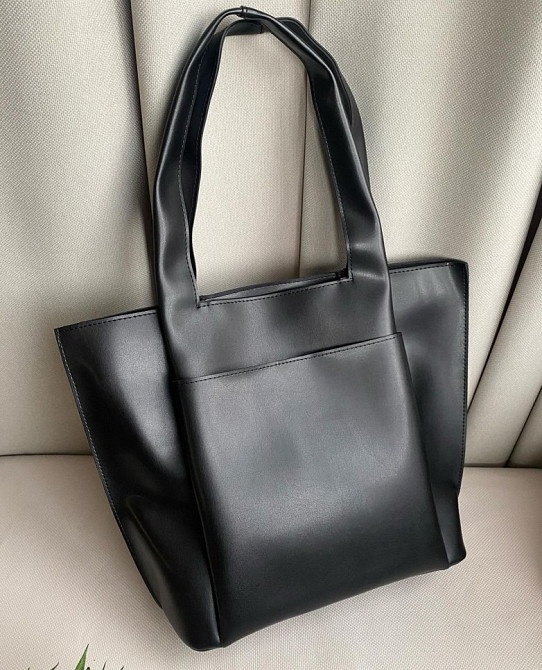 шоппер без рисунка купить не дорого гладкая сумка большая 42см BR3 Киев - изображение 1