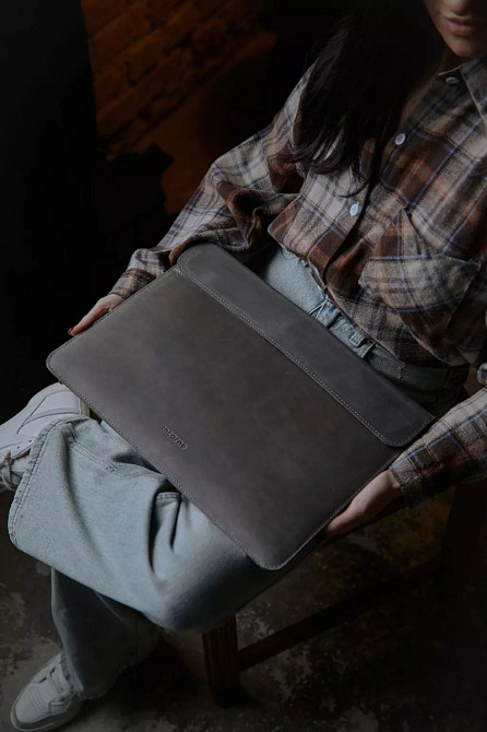 Чехол для ноутбука винтажный Incarne Klouz MacBook Pro 13" 2016-2025 klouz-gray-vintage-pro-13 серый Київ - зображення 2