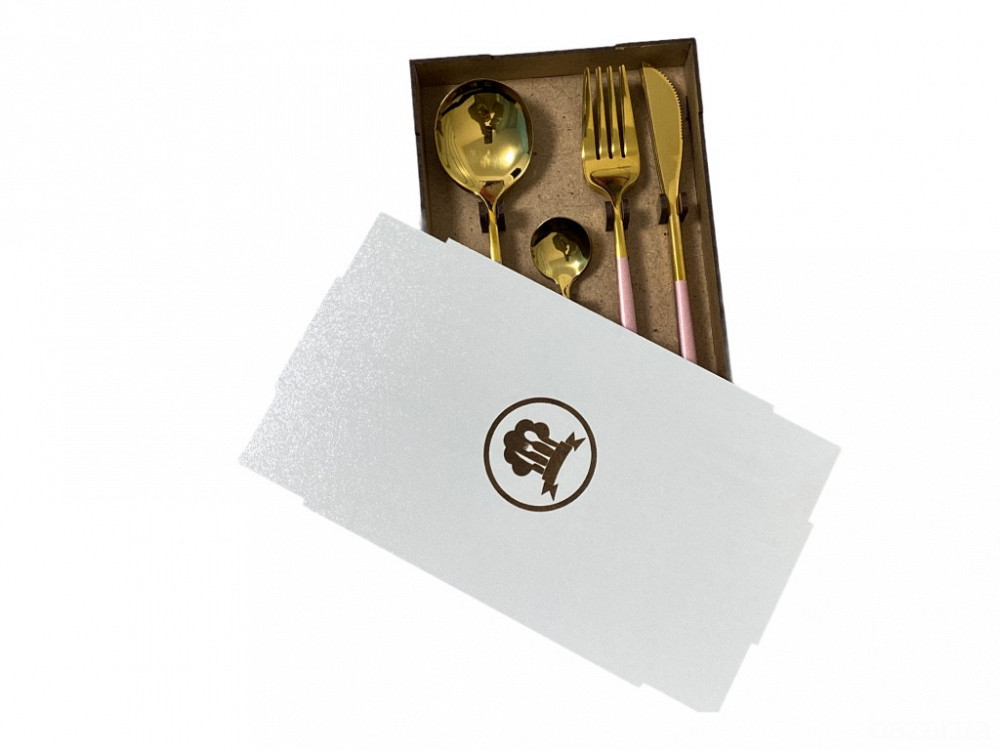 Набор столовых приборов Kitchen розовый на 2 персоны Київ - зображення 3