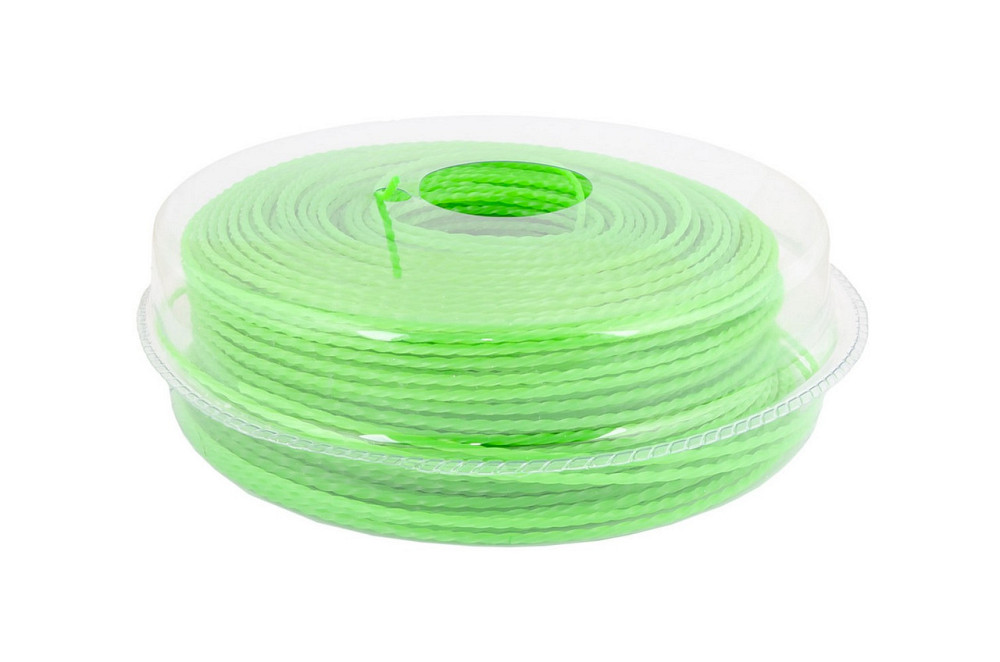 Леска для триммера MASTERTOOL КВАДРАТ КРУЧЕННЫЙ 2,40 мм 131 м блистер 19-1212 Харьков - изображение 1