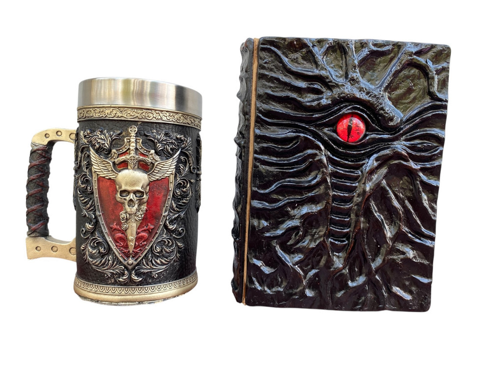 Подарочный набор Кружка 3 Крылатая Череп и Блокнот 3 «Книга, смотрящая в ответ» Київ - зображення 3