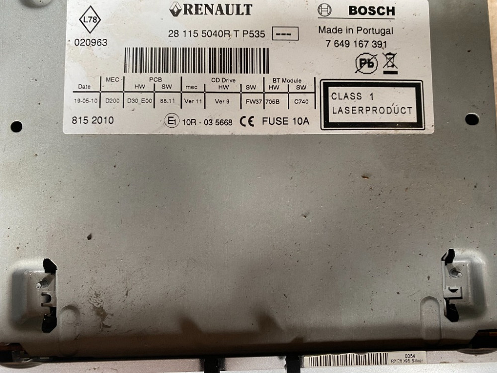 Автомагнитола Renault Scenic III 2009-2016 (281155040R) Ковель - зображення 3