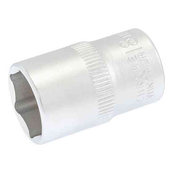 Головка торцевая 6-гранная MASTERTOOL ½" 18 мм L 40 мм CrV 78-0018 Харьков