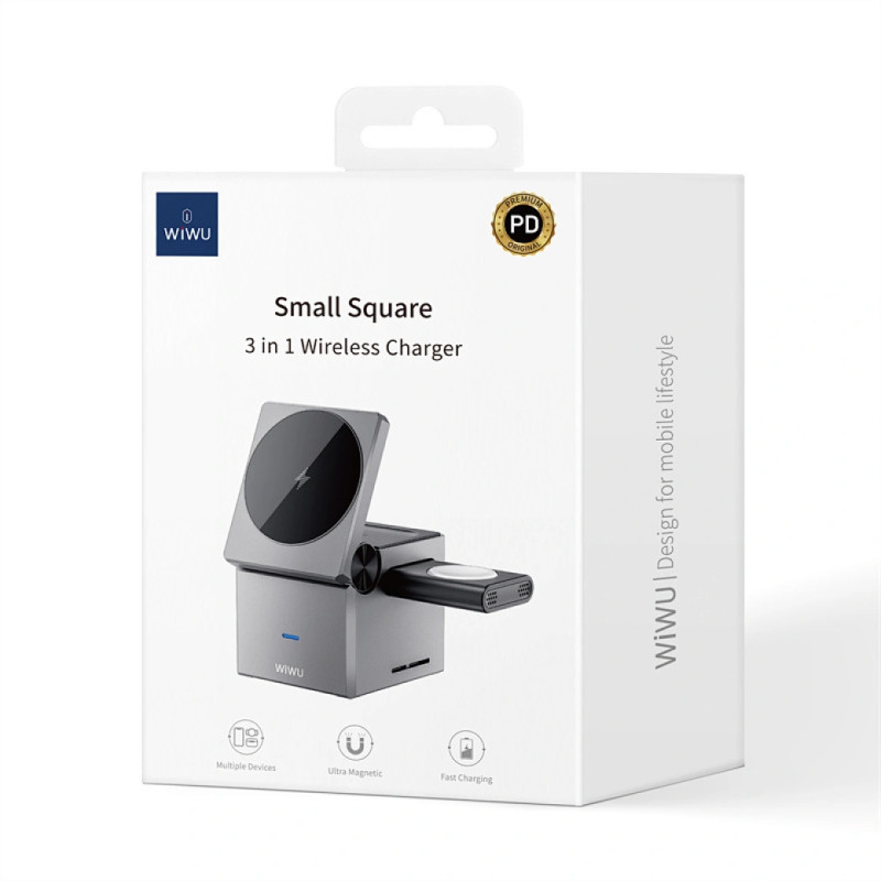 БЗУ WIWU Wi-W030 Planeta Trio 3 in 1 Cableless charger Херсон - зображення 6