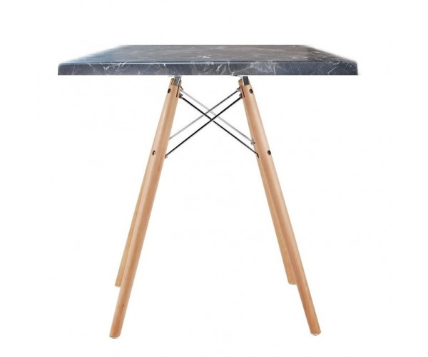 Стіл Тауер Вуд W квадратний 70*70 см чорний Дніпро - зображення 1