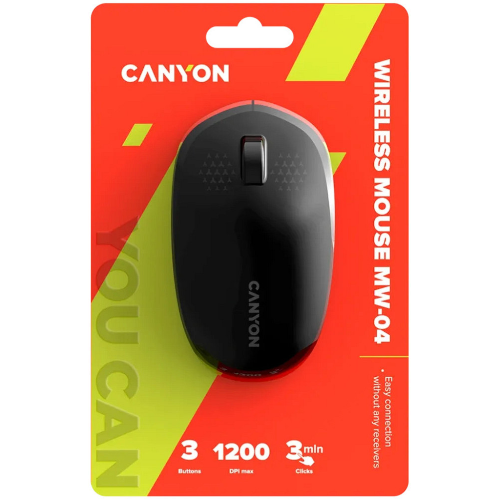 Мышь компьютерная безпроводная Canyon MW-04 Black CNS-CMSW04B черная Київ - зображення 6