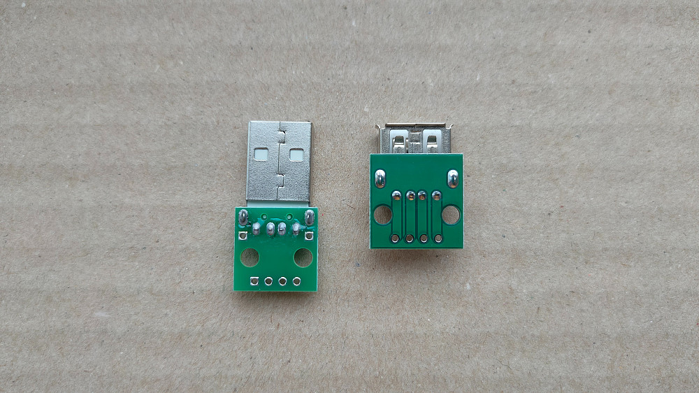 Разъем USB типа Б (папа) и Разъем USB типа A (мама) на плате Борисполь - изображение 5