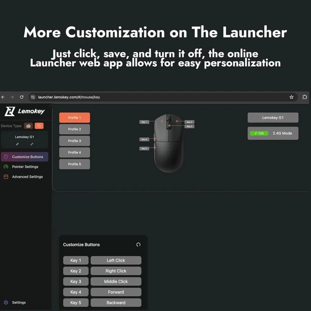 Мышь компьютерная безпроводная Lemokey G1 Black G1-A1 черная Киев - изображение 8