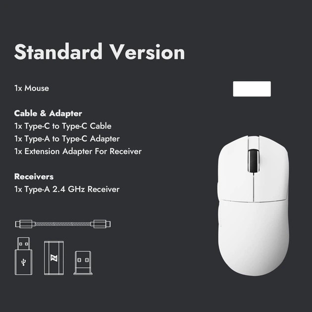 Мышь компьютерная безпроводная Lemokey G1 White G1-A2 белая Киев - изображение 7