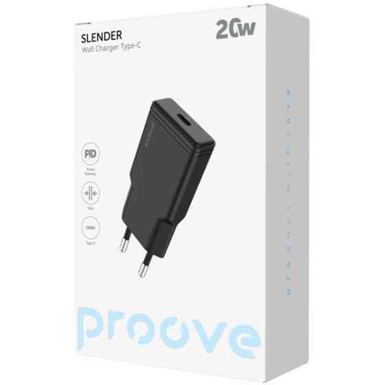 Мережевий зарядний пристрій Proove Slender 20W Type-C Black (WCSS20010001) (Код товару:41197) Харків