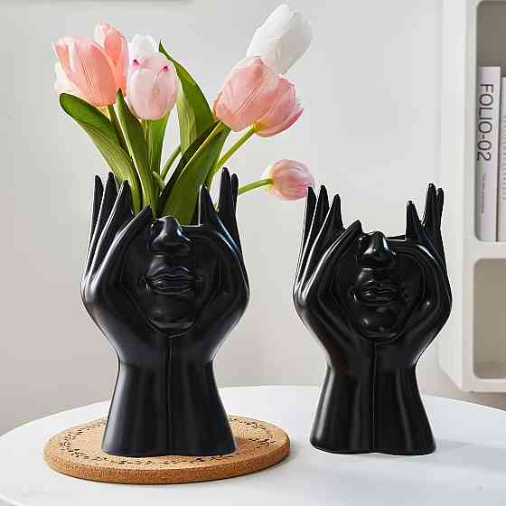 Ваза-органайзер «Art Body» для цветов, косметики, канцелярии 17см черная Одесса