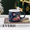 Кухоль з кришкою новорічна Merry Christmas 13691 410 мл синя Київ