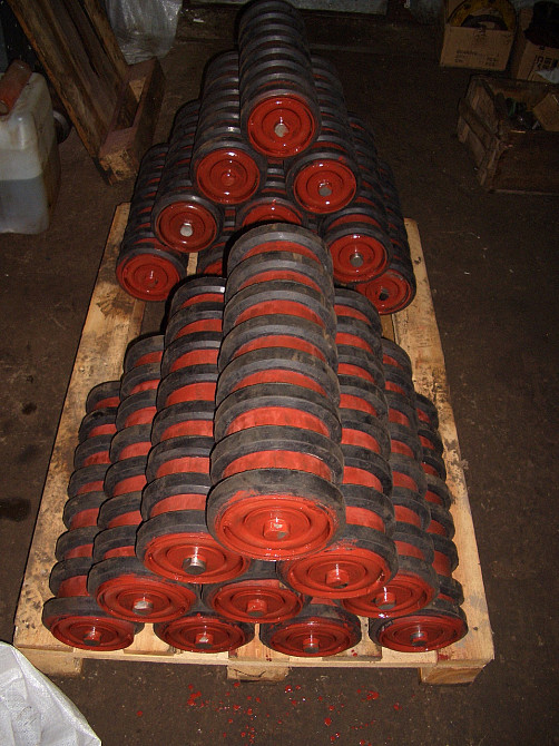 Ролик конвейерный амортизирующий обрезиненный , ролики транспортерные Киев - изображение 2