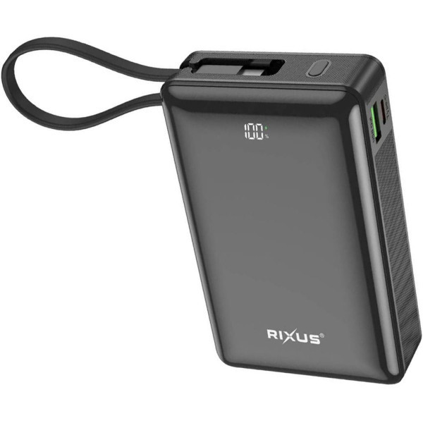 Power Bank Rixus RXPB02B 20000mAh 22.5W Black Харків - зображення 2