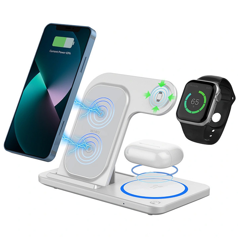 БЗУ WIWU Wi-W020 3 in 1 wireless charger Херсон - изображение 5