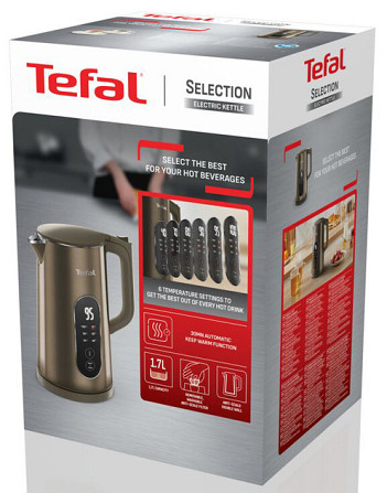Электрочайник Tefal Selection KI871FE0 1.7 л бронзовый Київ - зображення 4