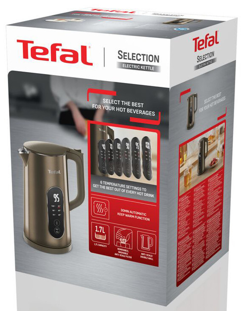 Электрочайник Tefal Selection KI871FE0 1.7 л бронзовый Киев - изображение 4