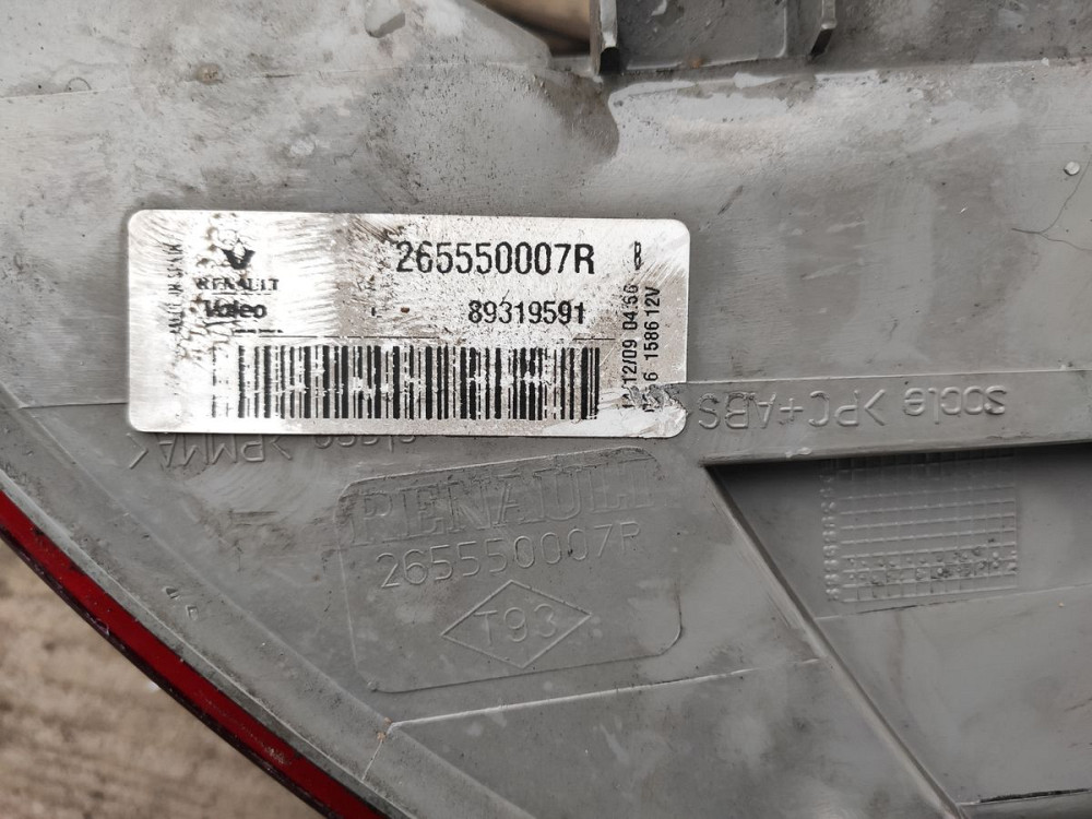 Фонарь задний левый внешний Renault Megane III 2008-2012 (265550007R) Хэтчбек Ковель - зображення 3