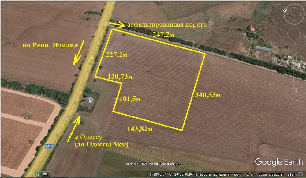 Продам участок 7.27га с фасадом 227м на трассу Одесса-Рени,Измаил - порты на Дунае, 5км от Одессы Одесса - изображение 4