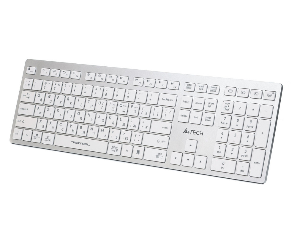 Клавиатура беспроводная A4Tech Fstyler FBX50C(White) белая Київ - зображення 2