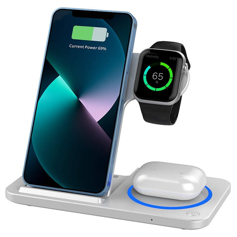 БЗУ WIWU Wi-W020 3 in 1 wireless charger Херсон - зображення 1