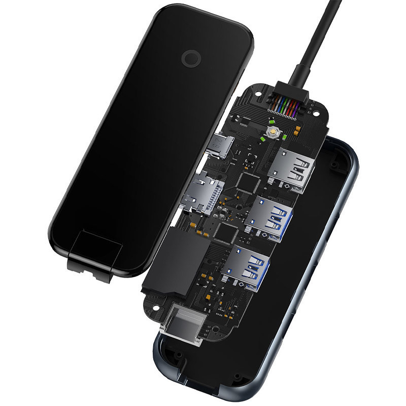 Переходник Baseus Hub AcmeJoy 7-Port Type-C (HDMI*1+USB3.0*2+USB2.0*1+Type-C PD&Data*1+SD/TF) (WKJZ) Херсон - зображення 4