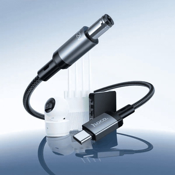 Адаптер Hoco X129 Type-C to DC 5.5 12V Black Харків - зображення 8