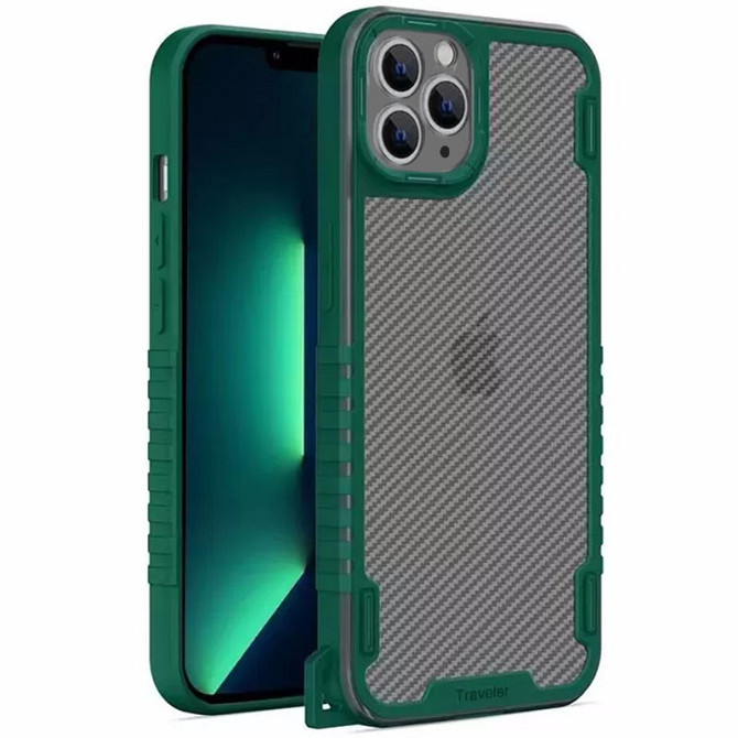 Чехол TPU+PC TRAVEL Carbon для Apple iPhone 12 Pro Max (6.7") Херсон - зображення 5