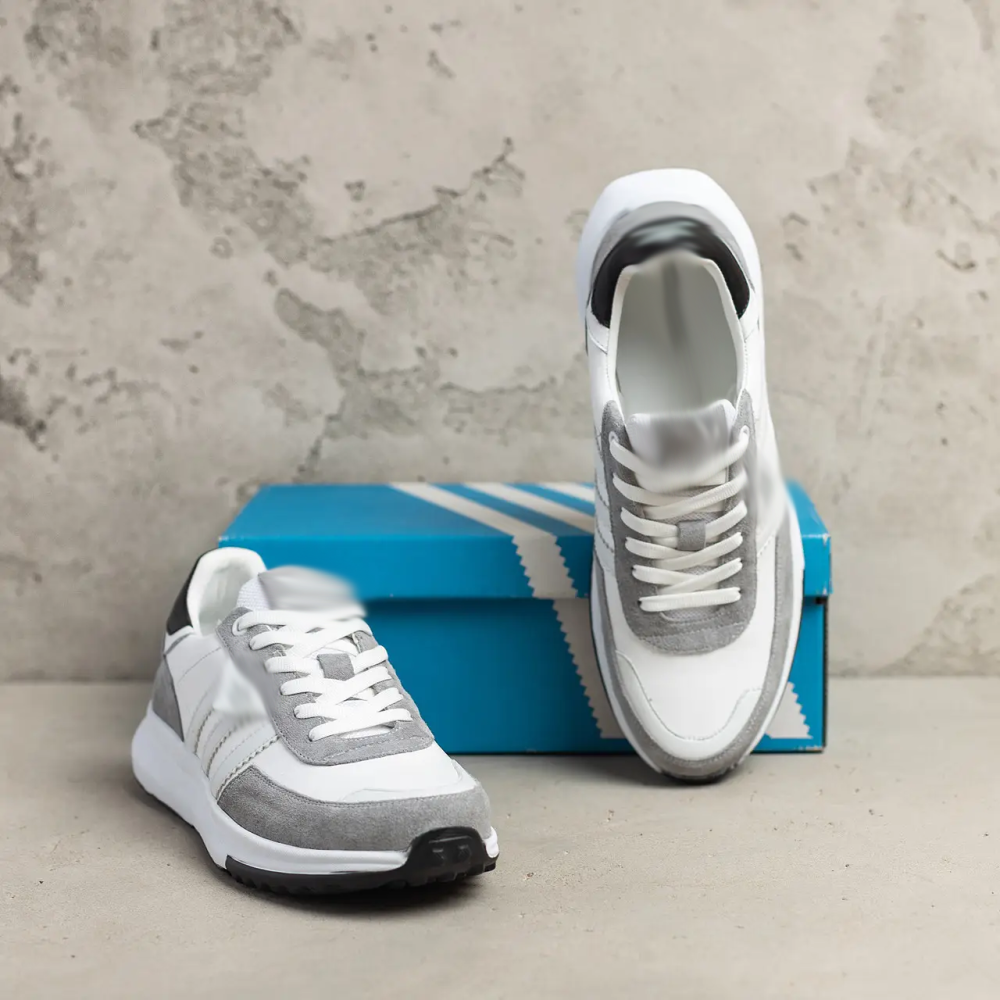 Мужские кожаные кроссовки Retropy Grey Київ - зображення 5