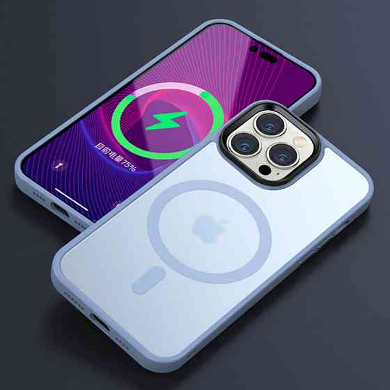 TPU+PC чехол Metal Buttons with MagSafe Colorful для Apple iPhone 12 Pro / 12 (6.1") Херсон