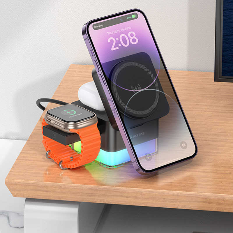 БЗУ Borofone BQ34 Square 3in1 15W Херсон - зображення 8