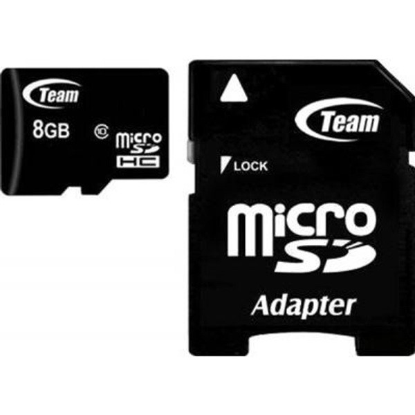 Карта пам'яті Team MicroSDHC 8GB UHS-I Class 10 + SD-адаптер (TUSDH8GCL1003) (Код товару:40888) Харків - зображення 1