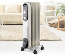 Обогреватель масляный Aurora 051AU 1500 Вт белый Київ - зображення 4