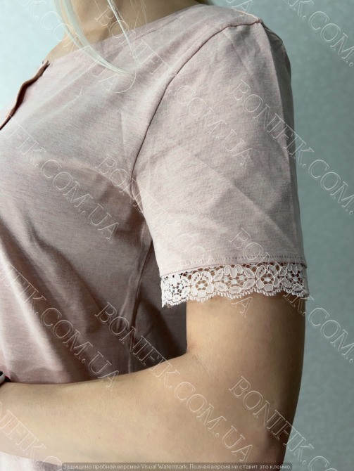 Женская ночная сорочка с коротким рукавом "Grace" (арт. LDK 103/21/01) Кривий Ріг - зображення 4