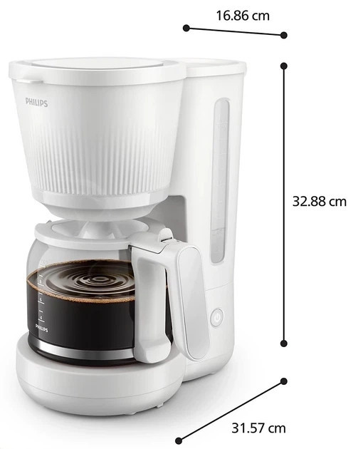 Кофеварка капельная Philips Series 3000 HD7411/00 1080 Вт белая Київ - зображення 5
