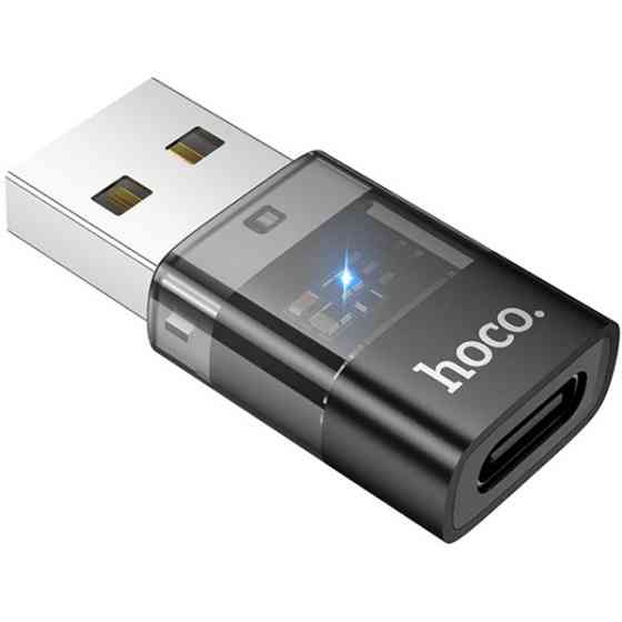 Адаптер Hoco UA36C USB to Type-C Black (Код товару:41302) Харків