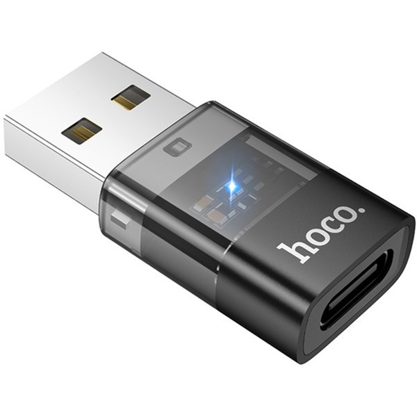 Адаптер Hoco UA36C USB to Type-C Black (Код товару:41302) Харків - зображення 1