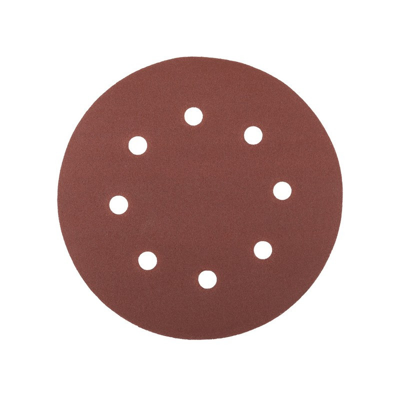 Круг шлифовальный на липучке MASTERTOOL 180 мм/8 отв P150 набор 5 шт 08-1815-H Харків - зображення 1