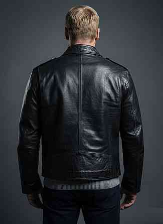 Мужская байкерская куртка с латунной фурнитурой Київ