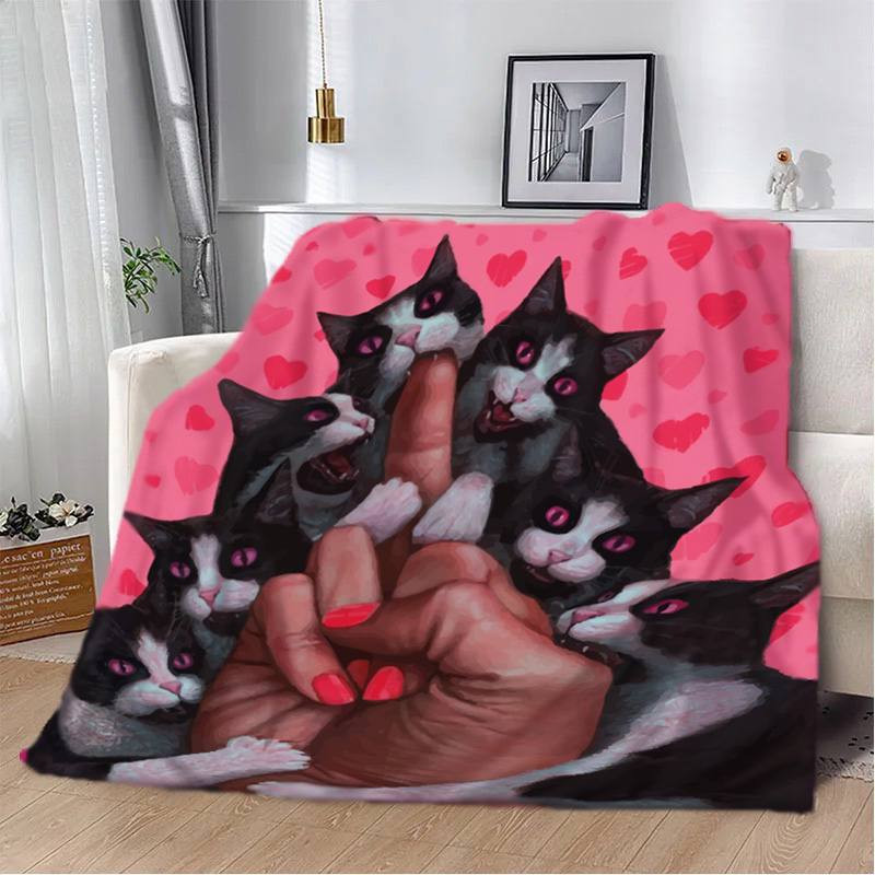 Плед 3D Сміливі котики 2530_A 11961 160х200 см Київ - зображення 1