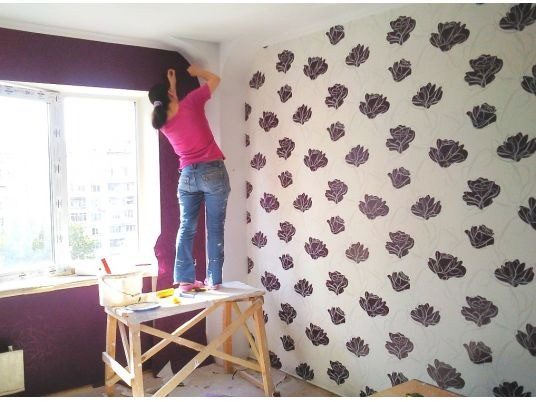 Поклейка обоев в Киеве Київ - зображення 1