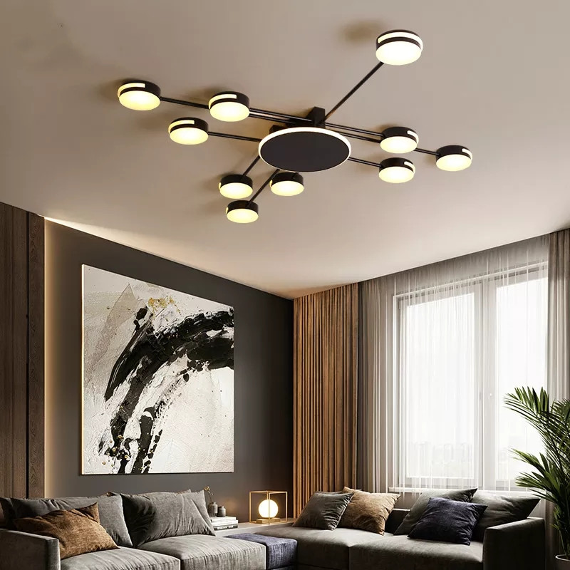 Люстра стельова LED R88/10-bk-k Чорний 10х100х100 см. Киев - изображение 1