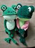 Жаба жабка зелена 55 см іграшка м'яка в'язана гачком ручна робота Нововолинськ