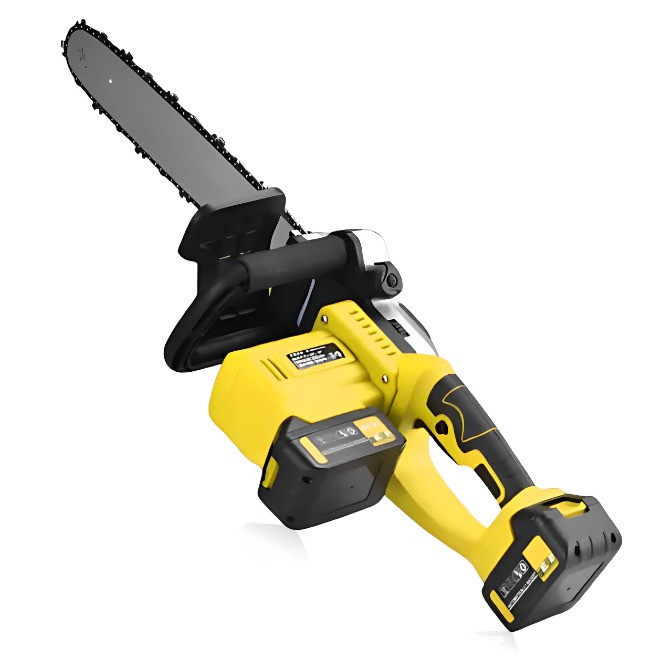 Акумуляторна ланцюгова пилка Жовта 2 акумулятори 18В, 16” Electric SAW, Електропила на акумуляторі Одесса - изображение 1
